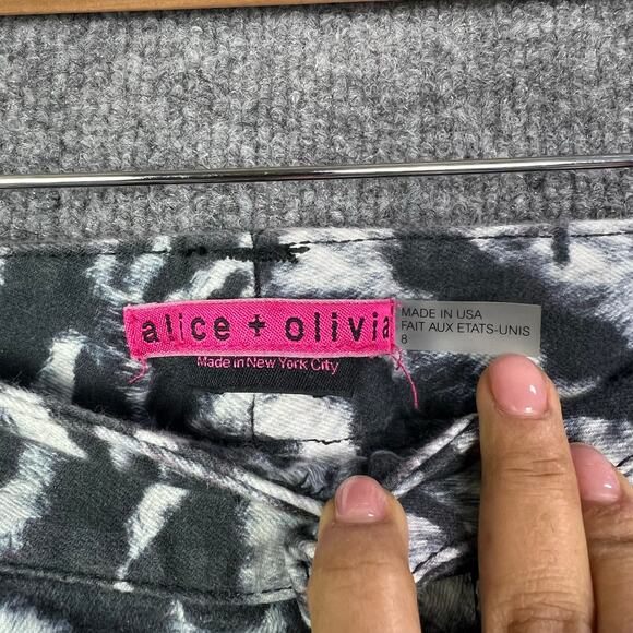 Alice And Olivia Animal Print Skinny‎ Jeans Zebra Size 8 - Picture 8 of 10